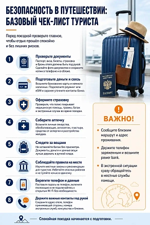 Безопасность в путешествии: базовый чек-лист туриста
