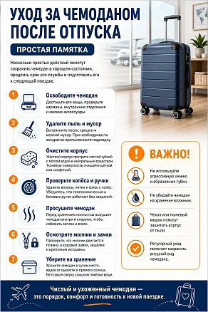 Уход за чемоданом после отпуска: простые правила хранения и обслуживания